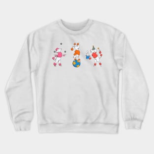 Three Circus Poodles Crewneck Sweatshirt